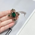 thumbnail image 4 of Antique Crystal Brooch Pin for Women Men Vintage Rhinestone Art Deco Flower Clover Boho Victorian Brooches Lapel Pins Elegant Dress Accessories Wedding Birthday Jewelry, 4 of 12