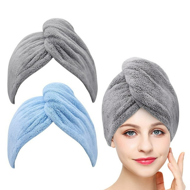 Hair Towels Wrap, Thicker Hair Drying Towels , Fast Drying Hair Turbans