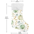 thumbnail image 2 of Coolnut Autumn Harvest Pumpkin Christmas Stocking 1pc, Large Fireplace Xmas Hanging Stockings with Plush Cuff for Family Holiday Party Decorations, 17.71"x 12.20", 2 of 7