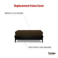 thumbnail image 3 of Premium Cotton/Polyester Futon Cover by Prestige Furnishings - Solid Collection - Solid Dark Brown - Ottoman Size (21" x 28"), 3 of 6