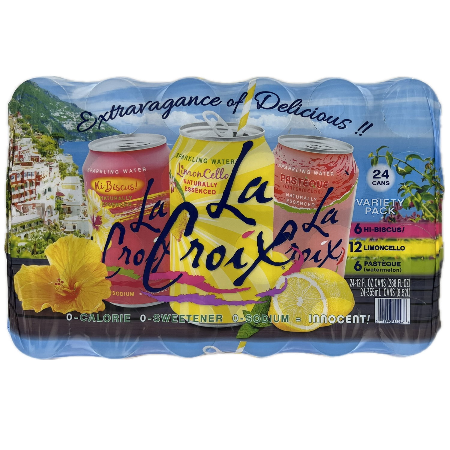 La Croix Black Razz Berry, Guava & Beach Plum Variety Pack