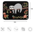 thumbnail image 4 of FREEAMG Happy Sloth on Tree Branch Absorbent Dish Drying Mat, 16 x 18 Inches Microfiber Kitchen Countertop Table Protector Multi-Purpose Counter Rack Sink Drainer Pad, 4 of 6