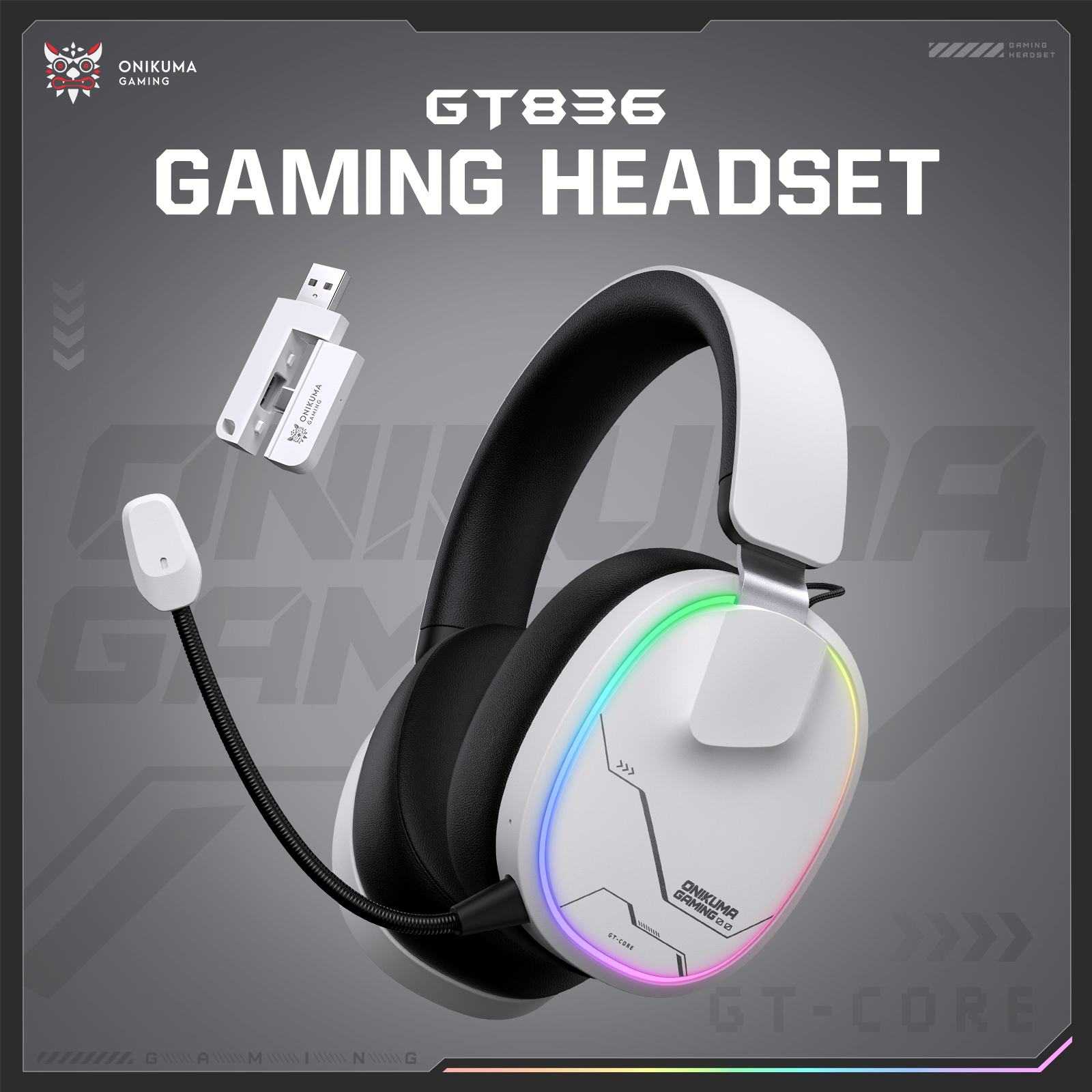 Onikuma Tri-Mode Wireless Gaming Headset, 60Hr Battery photo 2