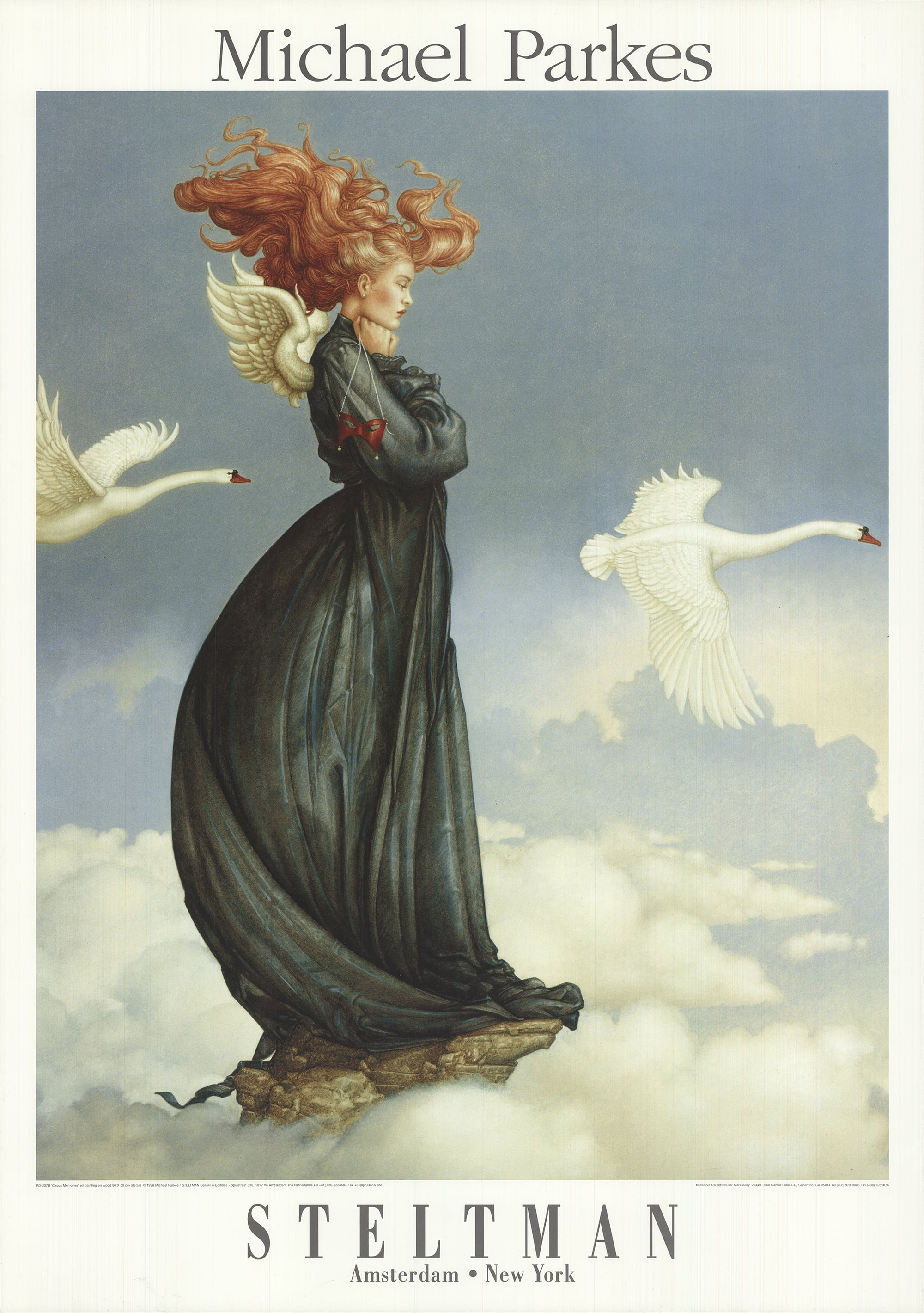 MICHAEL PARKES Circus Memories 33.5" x 23.75" Offset Lithograph 1996