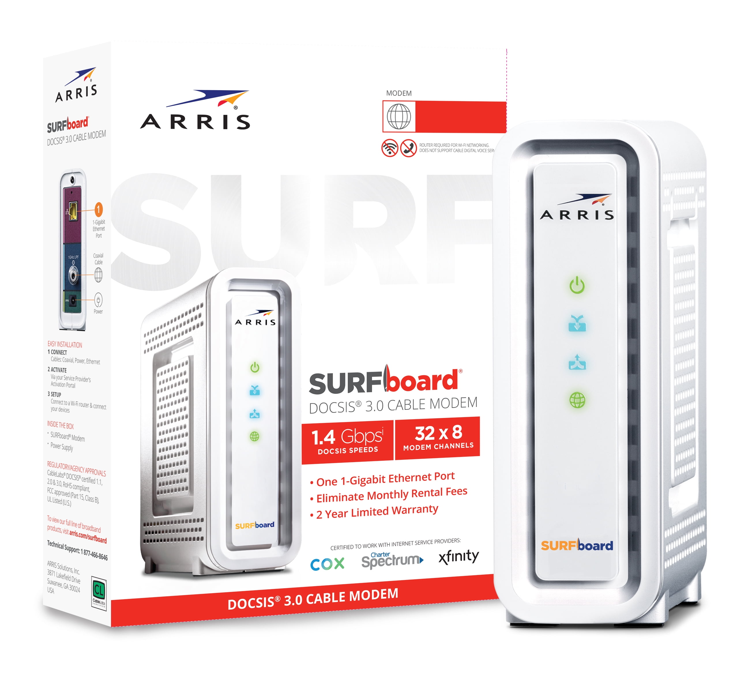 ARRIS SURFboard (32x8) Cable Modem, DOCSIS 3.0