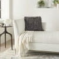 thumbnail image 3 of Nourison Shag Metallic Ribbon Shag Pewter 20" x 20" Throw Pillow, 3 of 5