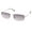 Silver, variant on Vintage-Style Rimless Small Sunglasses Clear Eyewear for Men and Women