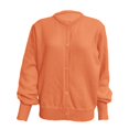 thumbnail image 4 of DuoJiaJ Sweaters for Women Cardigan Fall Light Sweater Tops Button Down Crewneck Long Sleeve Cozy Sweater Orange M, 4 of 4