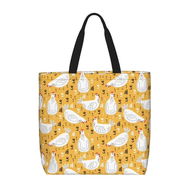 Easygdp Funny Chicken Bolsa Tote para Mujer, Bolso de Hombro para Trabajo, Playa, Viajes, Compras y Supermercado