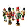 thumbnail image 3 of Colgantes de soldado Cascanueces de madera de Navidad, 5 unidades por juego, adorno artesanal, 3 of 5