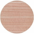 thumbnail image 2 of Hauteloom Howie Southwestern Outdoor Area Rug for Living Room, Patio, Terrace - Traditional Trellis Diamond Carpet - Peach, Pink, Blush, Orange - 7'10"-Round, 2 of 10