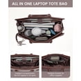 thumbnail image 3 of Bolsa para portátil LOVEVOOK para mujer de piel sintética impermeable de 15.6 pulgadas, 3 of 9