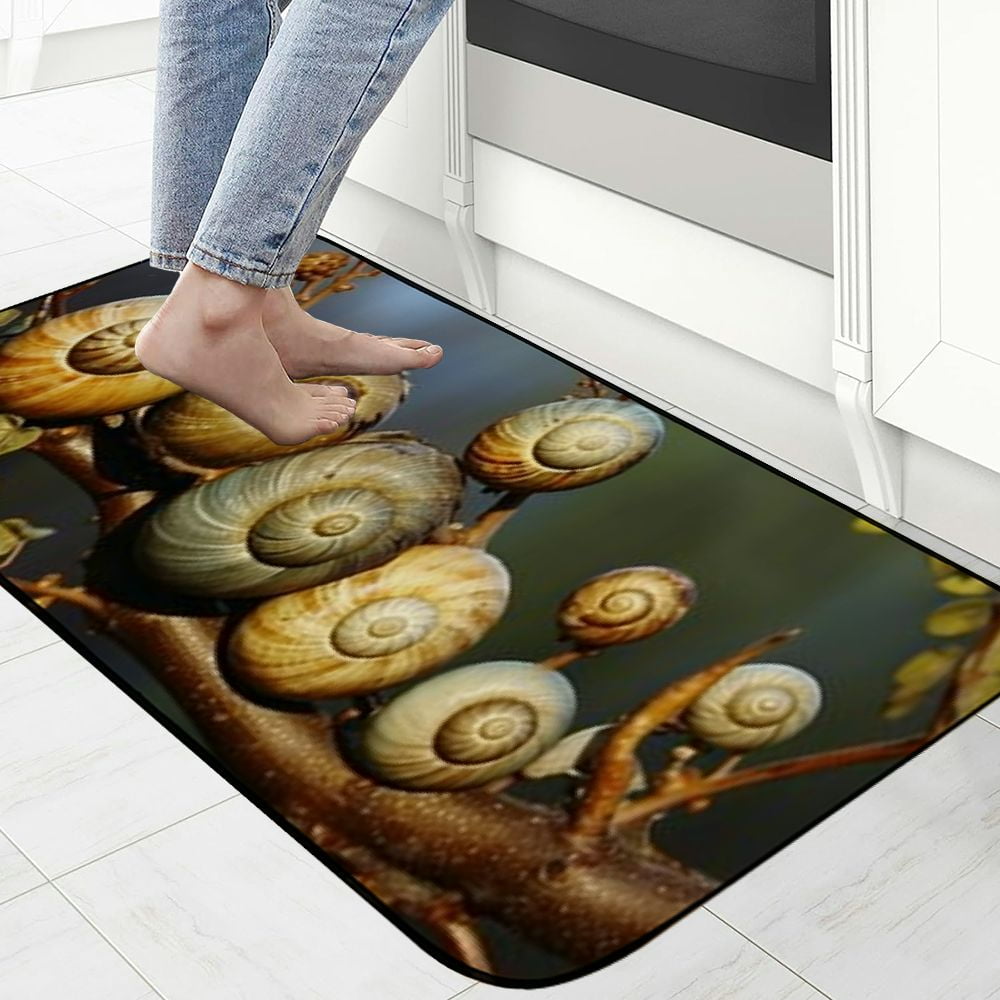 PHYHOO Doormat Floor /Mat - Snails Shell Snail Close Snail Shell Mollusk Decorative Door Mat, Door Mat with Non-Slip Rubber Backing, Easy Cleaning, Traps Dirt, for Entry, Patio, Garage 19.68*47.24 in