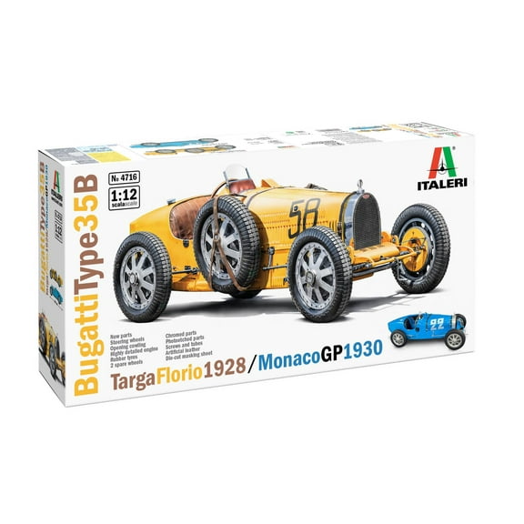ITALERI IT4716JP 1/12 Bugatti Type 35B 1928 Targa Florio / 1930 Monaco GP with Supplementary Ja