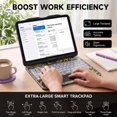 thumbnail image 3 of Transparent 360° Swivel Keyboard Case for iPad Air 11", iPad Air 5/4, iPad Pro 11" 2018-2022, Multi-Touch Trackpad, 7 Color Backlit,Black, 3 of 8