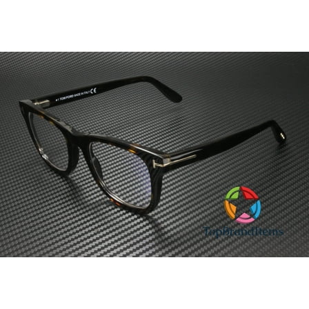 TOM FORD FT5820-B 052 Square Dark Havana Demo Lens 50 mm Men's Eyeglasses