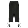 thumbnail image 3 of iiniim Boys Kids Medieval Ankle Banded Pirate Pants Renaissance Viking Navigator Halloween Cosplay Costume Black 130/135, 3 of 7