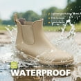 thumbnail image 4 of Ecetana Women's Short Rain Boots Waterproof Chelsea Boots Ankle Garden Shoes for Ladies Non Slip Outdoor Work Booties, 4 of 6