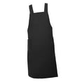 thumbnail image 1 of Delantal de algodón y lino de Unique Bargains, delantal cruzado con bolsillos, vestido para mujeres para hornear, negro, 1 of 7
