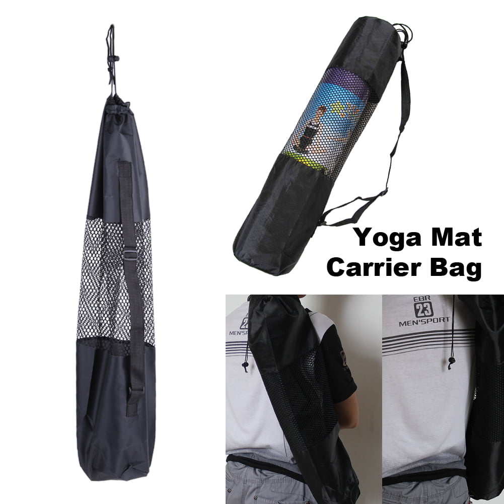 Details about   Lightweight Nylon Carry Backpack Adjustable Strap Mesh Bag for Yoga Mat 