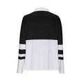 thumbnail image 5 of Lenpel Women's Long Sleeve Tops Fashion Half Zip Collared Color Block T Shirts Casual Loose Tee Blouses Spring Fall Outfits(Black,Large), 5 of 6