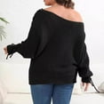 thumbnail image 4 of XMMSWDLA Women's Off The Shoulder Tops Long Sleeve Shirts Oversized Fashion Casual Batwing Sweaters Pullover Tunic Tops, 4 of 4