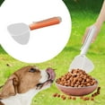 thumbnail image 3 of Cuchara de mascotas con bolsa de bolsas alimentando alimentos para la taza de medición de gatos multifuctuación Medición de alimentos para viajar para Naranja, 3 of 8