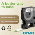 thumbnail image 2 of DYMO D1 Durable Labeling Tape for LabelManager Label Makers, White Print on Black Tape, 1/2" W x 10' L, 1 Cartridge (1978365), 2 of 11