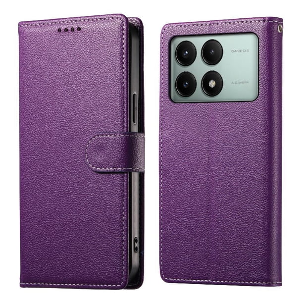 Funda para FOXDOCK Xiaomi Poco X6 Pro 5G– Cuero Premium, 3 ranuras para tarjetas, Protección contra impactos