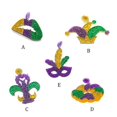 thumbnail image 2 of 100%New,Women Mardi Gras Dangle Earrings Earrings For Women European American Miss Mardi Gras Jewelry----B--Product code 72464 B, 2 of 4