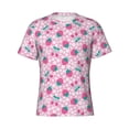 thumbnail image 4 of Vsdgher Cherry Strawberry Print Men's Dry Fit Mesh Athletic Shirts Moisture Wicking Tennis T-Shirt Tops, 4 of 9