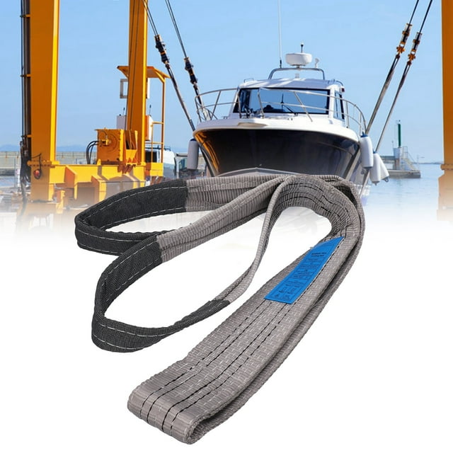 Sangles de Levage pour Palan, Élingue de Levage Haute Résistance, Capacité de Charge 4T, Matériau PES, Élingue de Sangle à Large Application pour le Transport, la Construction et l'Ingénierie