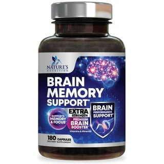 Brain Supplement - Brain Booster to Support Focus, Provide Memory Support,  Clarity, Energy and Concentration Support with DMAE, Bacopa Monnieri, and  Phosphatidylserine - 180 Capsules 180 Count (Pack of 1)
