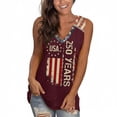 thumbnail image 3 of Dwelliawo 250th Anniversary USA Shirt 250 Anniversary USA Sleeveless Tank Top 1776-2026 Patriotic Flag Eagle Tank Tops for Women Wine M, 3 of 3