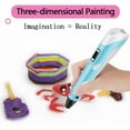 thumbnail image 4 of 3D Printing Pen with LCD Screen, Printer Pen for 3D Printing, Drawing, Doodle Model Making and 3D Modeling, with Free Filament Refills, Adjustable Printing Speed, Suitable for Kids and Adults(Blue), 4 of 8