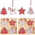 thumbnail image 1 of Decoraciones para árboles de Navidad 24 piezas Colgantes navideños de madera Decoración navideña Colgantes de madera Árbol de Navidad Decoraciones para árboles de Navidad de madera F, 1 of 5
