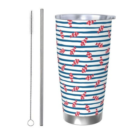 

Junzan Clown Fish for 20oz Stainless Steel Insulated Car Cup with Spillproof Lid - Insulated Coffee Mug Thermal Cup-Straw Two-piece Set