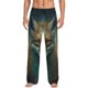 thumbnail image 1 of Balery Vintage Pattern Fox Pantalones de pijama para hombre, pijama ultraligero, pantalón de descanso-Medium, 1 of 6