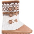 thumbnail image 2 of Muk Luks Women's Cheryl Faux Fur Lined Side Button Pattern Knit Boots, Wide Width Available, 2 of 5