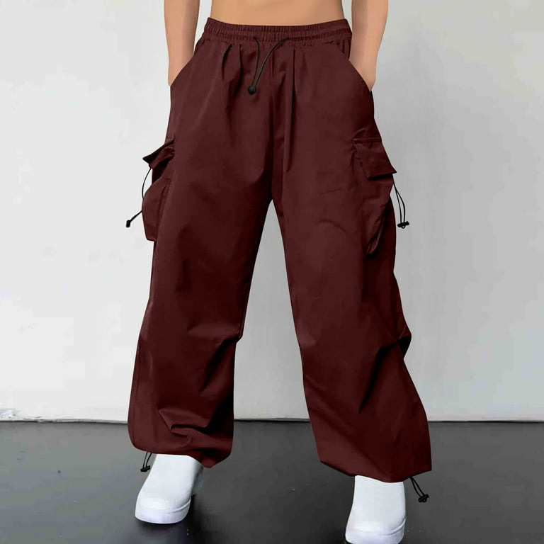 Wyobmus Baggy Cargo Pants for Men Trendy Casual Drawstring