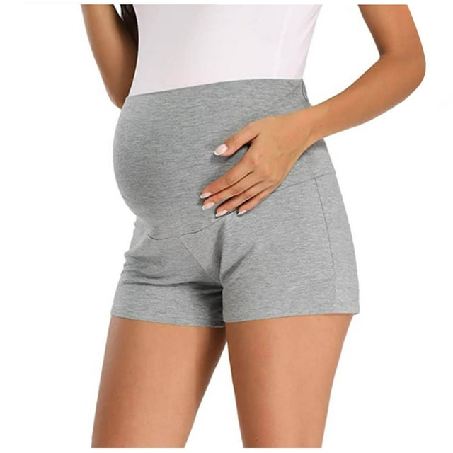 ShomPort Maternity Active Shorts Over The Belly Loose Casual Pregnant Shorts with Pockets Fall Maternity Clothes