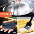 thumbnail image 2 of Ouii Juego De Accesorios Para Parrilla De Parte Superior Plana Para Blackstone Y Camp Chef – Prensa Redonda De Hierro Fundido Para Hamburguesas Y Tocino Con Cubierta Redonda Resistente De 12.0 In, Tap, 2 of 5
