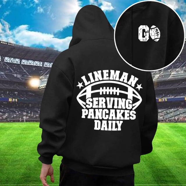 WILLBEST Sudadera con Capucha para Hombre, Estilo Informal, para El Día Del Partido De Fútbol, Holgada, con Diseño Estampado, Cómoda y Cálida para Uso Diario En Otoño e Invierno. XXXGrande
