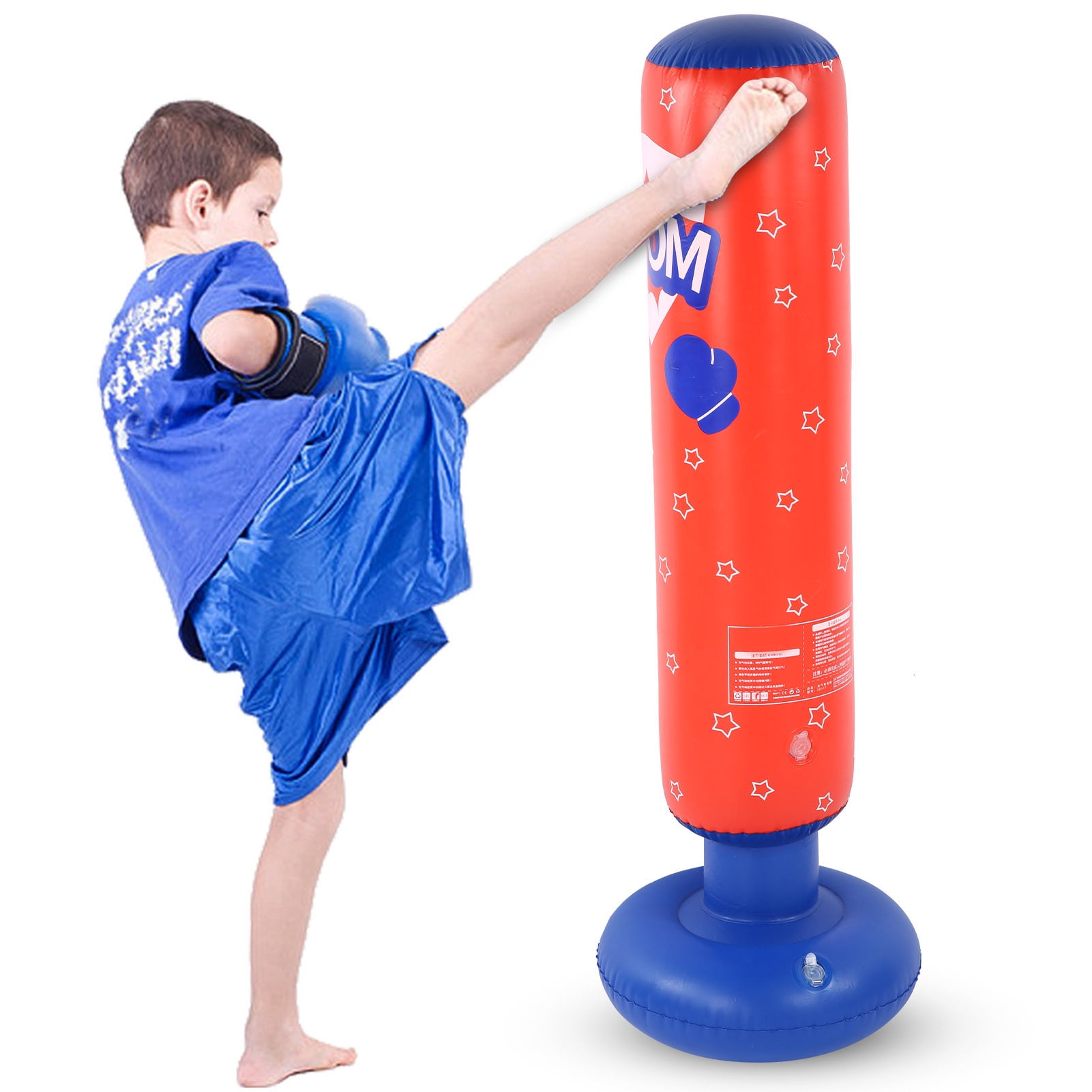 YAHHU SL003-12 PVC Inflation Punching Boxing Column Training Air Wall Barrier Equipment for Adult and Child (8.66 inches / 22 cm)