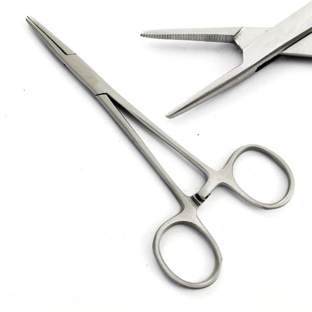 Pince hémostatique en acier inoxydable, outil chirurgical, pinces de verrouillage, pointe droite/incurvée, Instrument médical Durable, 1 pièce