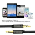 thumbnail image 2 of Esoulk 24K Gold Plated 3.5mm Nylon Fabric Tangle-Free Male Aux Audio Cable 10FT - Black, 2 of 5