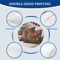 thumbnail image 6 of 2 Pack Outdoor Waterproof Throw Pillows,Vintage Watercolor Patriotic Flowers Decorative Square Pillow Case Patio Pillows for Chair Couch Sofa 16x16in, 6 of 9