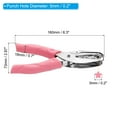 thumbnail image 2 of Uxcell 0.2" Single Hole Punch Handheld Hole Puncher with Soft Grip Star Hole Metal Paper Puncher, Pink 2 Pack, 2 of 6