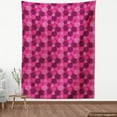 thumbnail image 3 of Ambesonne Dahlia Fabric by the Yard Upholstery, Blooming Season Bouquets, 1 Yard, Hot Pink and Dark Purple, 3 of 4
