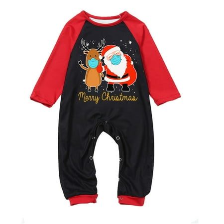 

Boys Clothes Christmas Parent-Child Outfit Baby Printed Xmas Family Matching Pajamas Crawl